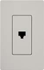 Lutron SC-PJ-PD Claro Satin Single Phone Jack in Palladium