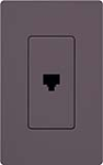 Lutron SC-PJ-PL Claro Satin Single Phone Jack in Plum