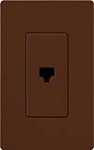 Lutron SC-PJ-SI Claro Satin Single Phone Jack in Sienna