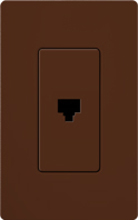 Lutron SC-PJ-SI Claro Satin Single Phone Jack in Sienna