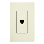 Lutron SC-PJH-BI Claro Satin Single Phone Jack in Biscuit