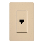 Lutron SC-PJH-DS Claro Satin Single Phone Jack in Desert Stone