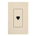 Lutron SC-PJH-ES Claro Satin Single Phone Jack in Eggshell