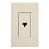 Lutron SC-PJH-LS Claro Satin Single Phone Jack in Limestone