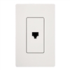 Lutron SC-PJH-SW Claro Satin Single Phone Jack in Snow