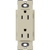 Lutron SCR-15-CY Claro Satin 15A Duplex Receptacle, Not Tamper Resistant in Clay