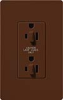 Lutron SCR-15-DDTR-SI Claro Satin Tamper Resistant 15A Duplex Receptacle for Dimming Use in Sienna