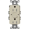 Lutron SCR-15-GFST-CY  Claro Satin Self-Testing Tamper Resistant 15A GFCI Receptacle in Clay