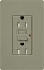 Lutron SCR-15-GFST-GB Claro Satin Self-Testing Tamper Resistant 15A GFCI Receptacle, in Greenbriar