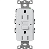 Lutron SCR-15-GFST-MI  Claro Satin Self-Testing Tamper Resistant 15A GFCI Receptacle in Mist