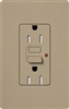 Lutron SCR-15-GFST-MS Claro Satin Self-Testing Tamper Resistant 15A GFCI Receptacle, in Mocha Stone