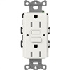 Lutron SCR-15-GFST-RW  Claro Satin Self-Testing Tamper Resistant 15A GFCI Receptacle in Architectural White