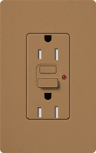 Lutron SCR-15-GFST-TC Claro Satin Self-Testing Tamper Resistant 15A GFCI Receptacle, in Terracotta