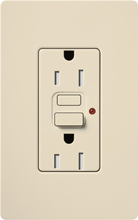 Lutron SCR-15-GFTR-ES Claro Satin Tamper Resistant 15A GFCI Receptacle in Eggshell (Replaced by SCR-15-GFST-ES)