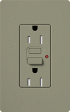 Lutron SCR-15-GFTR-GB Claro Satin Tamper Resistant 15A GFCI Receptacle in Greenbriar (Replaced by SCR-15-GFST-GB)