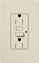 Lutron SCR-15-GFTR-LS Claro Satin Tamper Resistant 15A GFCI Receptacle in Limestone (Replaced by SCR-15-GFST-LS)