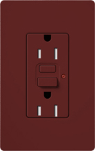 Lutron SCR-15-GFTR-MR Claro Satin Tamper Resistant 15A GFCI Receptacle in Merlot (Replaced by SCR-15-GFST-MR)