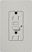 Lutron SCR-15-GFTR-PD Claro Satin Tamper Resistant 15A GFCI Receptacle in Palladium (Replaced by SCR-15-GFST-PD)