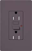Lutron SCR-15-GFTR-PL Claro Satin Tamper Resistant 15A GFCI Receptacle in Plum (Replaced by SCR-15-GFST-PL)