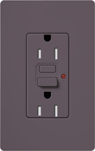 Lutron SCR-15-GFTR-PL Claro Satin Tamper Resistant 15A GFCI Receptacle in Plum (Replaced by SCR-15-GFST-PL)