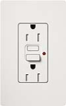 Lutron SCR-15-GFTR-SW Claro Satin Tamper Resistant 15A GFCI Receptacle in Snow (Replaced by SCR-15-GFST-SW)