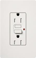 Lutron SCR-15-GFTR-SW Claro Satin Tamper Resistant 15A GFCI Receptacle in Snow (Replaced by SCR-15-GFST-SW)