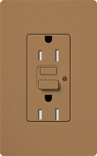 Lutron SCR-15-GFTR-TC Claro Satin Tamper Resistant 15A GFCI Receptacle in Terracotta (Replaced by SCR-15-GFST-TC)