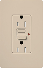 Lutron SCR-15-GFTR-TP Claro Satin Tamper Resistant 15A GFCI Receptacle in Taupe (Replaced by SCR-15-GFST-TP)