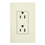 Lutron SCR-15-GFTR-BI Claro Satin Tamper Resistant 15A GFCI Receptacle in Biscuit (Replaced by SCR-15-GFST-BI)