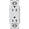 Lutron SCR-15-MI Claro Satin 15A Duplex Receptacle, Not Tamper Resistant in Mist