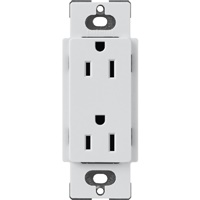 Lutron SCR-15-MI Claro Satin 15A Duplex Receptacle, Not Tamper Resistant in Mist