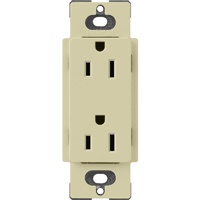 Lutron SCR-15-SA Claro Satin 15A Duplex Receptacle, Not Tamper Resistant in Sage