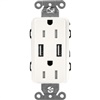 Lutron SCR-15-UBTR-BWClaro 15A Dual USB Receptacle, Tamper Resistant in Brilliant White