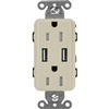 Lutron SCR-15-UBTR-CYClaro 15A Dual USB Receptacle, Tamper Resistant in Clay