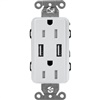 Lutron SCR-15-UBTR-MIClaro 15A Dual USB Receptacle, Tamper Resistant in Mist