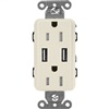 Lutron SCR-15-UBTR-PMClaro 15A Dual USB Receptacle, Tamper Resistant in Pumice