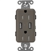 Lutron SCR-15-UBTR-TFClaro 15A Dual USB Receptacle, Tamper Resistant in Truffle