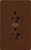 Lutron SCR-20-DDTR-SI Claro Satin Tamper Resistant 20A Duplex Receptacle for Dimming Use in Sienna