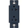 Lutron SCR-20-DE Claro Satin 20A Duplex Receptacle, Not Tamper Resistant in Deep Sea