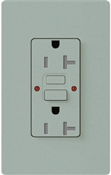 Lutron SCR-20-GFST-BG Claro Satin Self-Testing Tamper Resistant 20A GFCI Receptacle, in Bluestone