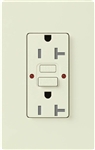 Lutron SCR-20-GFST-BI Claro Satin Self-Testing Tamper Resistant 20A GFCI Receptacle, in Biscuit