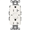 Lutron SCR-20-GFST-BW  Claro Satin Self-Testing Tamper Resistant 20A GFCI Receptacle in Brilliant White