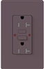 Lutron SCR-20-GFST-PL Claro Satin Self-Testing Tamper Resistant 20A GFCI Receptacle, in Plum