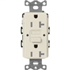 Lutron SCR-20-GFST-PM  Claro Satin Self-Testing Tamper Resistant 20A GFCI Receptacle in Pumice