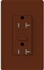 Lutron SCR-20-GFST-SI Claro Satin Self-Testing Tamper Resistant 20A GFCI Receptacle, in Sienna