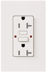 Lutron SCR-20-GFST-SW Claro Satin Self-Testing Tamper Resistant 20A GFCI Receptacle, in Snow