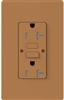 Lutron SCR-20-GFST-TC Claro Satin Self-Testing Tamper Resistant 20A GFCI Receptacle, in Terracotta