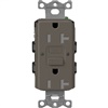 Lutron SCR-20-GFST-TF  Claro Satin Self-Testing Tamper Resistant 20A GFCI Receptacle in Truffle