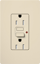 Lutron SCR-20-GFTR-ES Claro Satin Tamper Resistant 20A GFCI Receptacle in Eggshell (Replaced by SCR-20-GFST-ES)