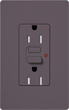 Lutron SCR-20-GFTR-PL Claro Satin Tamper Resistant 20A GFCI Receptacle in Plum (Replaced by SCR-20-GFST-PL)